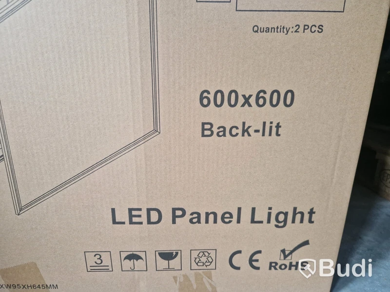 24 st ledpaneler, 600x600 mm, vit - Fri frakt