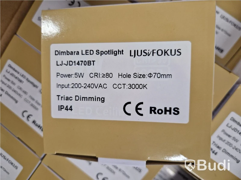 Led spotlight för infällnad, 50 st, 3000k - Fri frakt