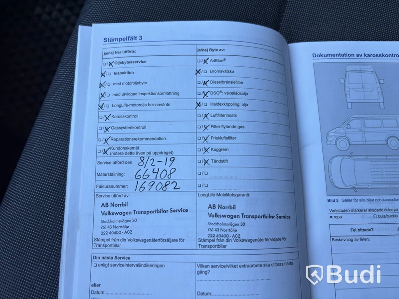 VW TRANSPORTER 4 Motion -16 DSG Lång Dubbla dörrar Värmare