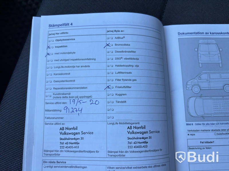 VW TRANSPORTER 4 Motion -16 DSG Lång Dubbla dörrar Värmare