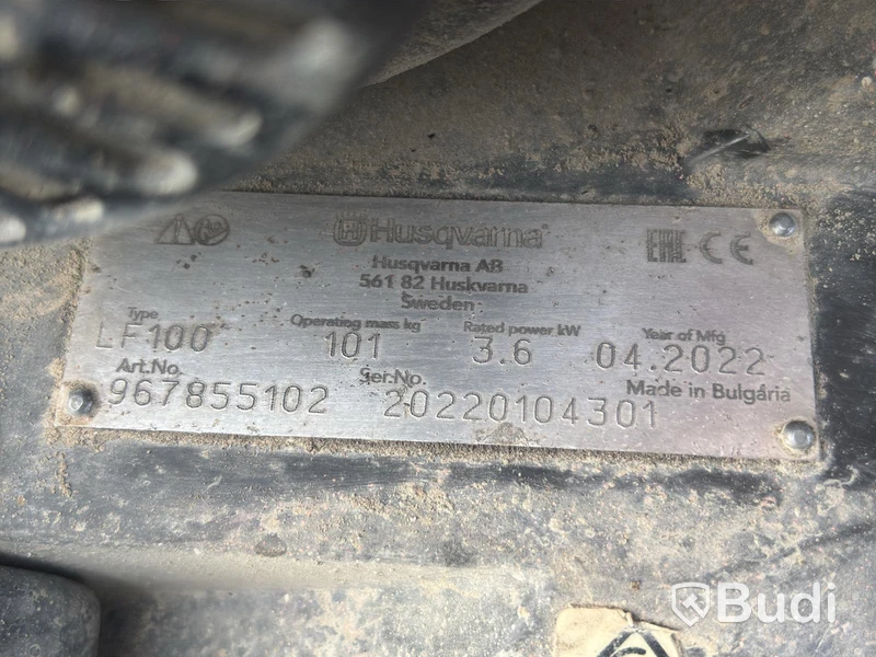 Husqvarna LF 100 Plate Compactor, 2022