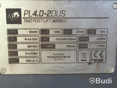 2-pelarlyft Pela 4-ton