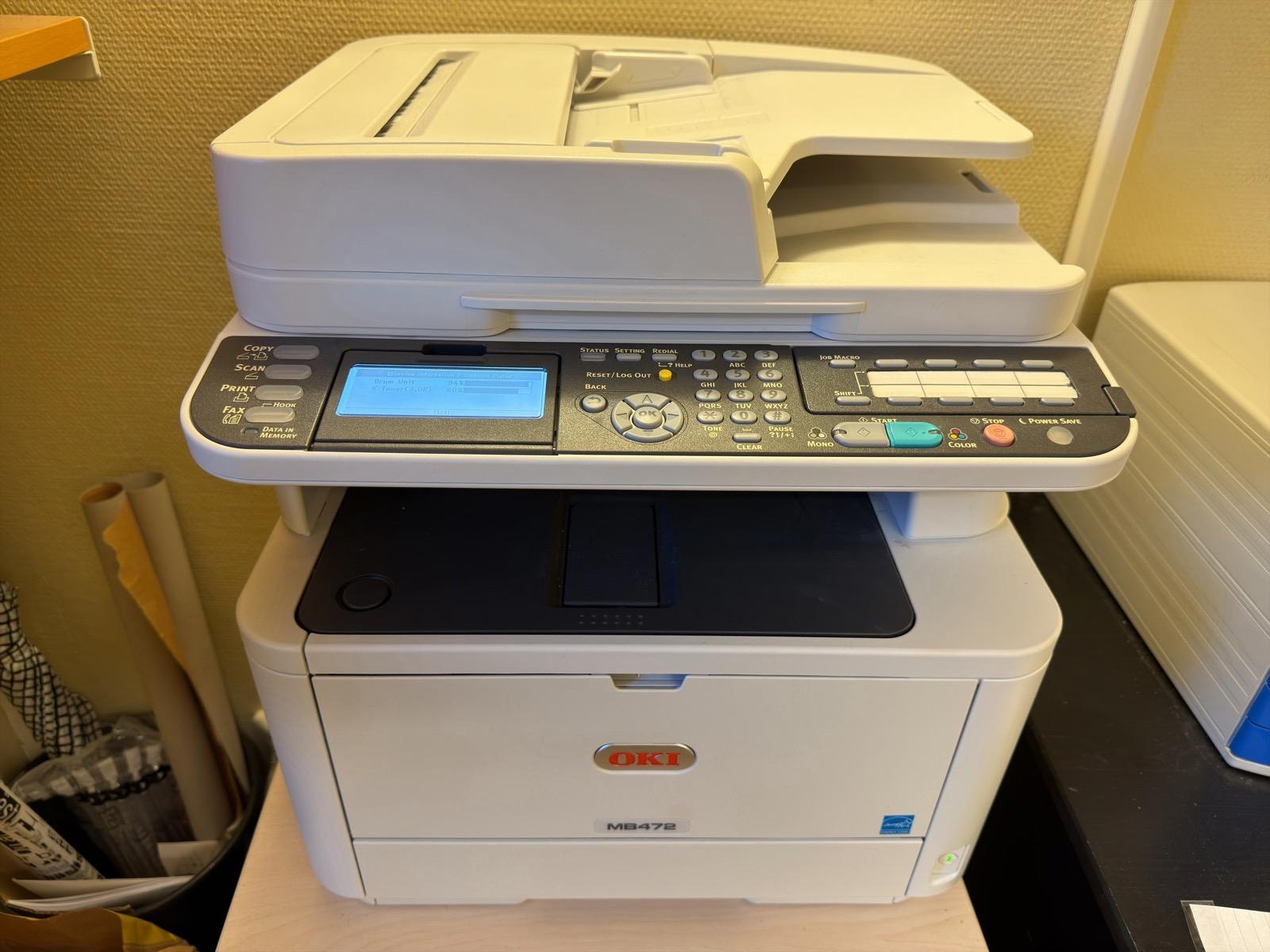 OKI MB472 Multifunction Printer