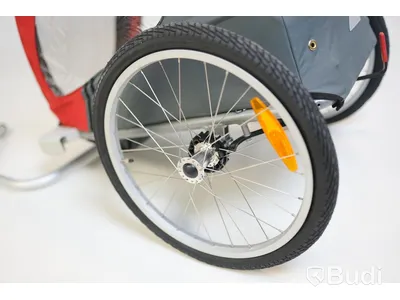 Cykelkärra Rex, för 1 barn grå/röd/svart