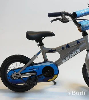 Cykel Shark, BMX, hjul 12 tum, ram 6 tum, silver