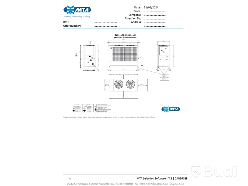 Processkylare MTA TAEvo Tech 401, 2019