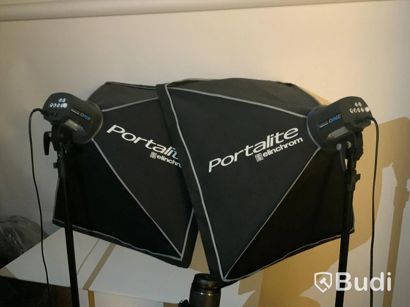 1 par Blixtar Elinchrom med softbox D-lite one
