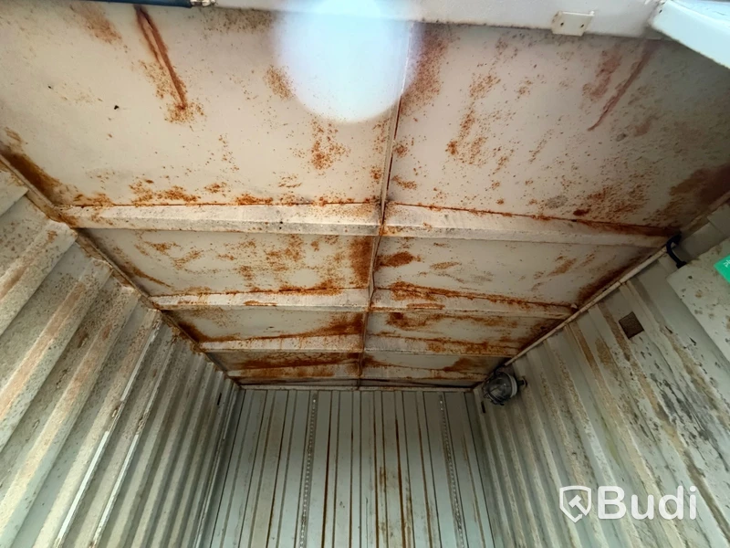 Plåtcontainer, dubbeldörr, innerbelysning, ca 10-ft