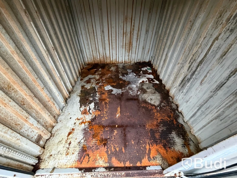 Plåtcontainer, dubbeldörr, innerbelysning, ca 10-ft