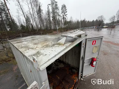 Plåtcontainer, dubbeldörr, innerbelysning, ca 10-ft