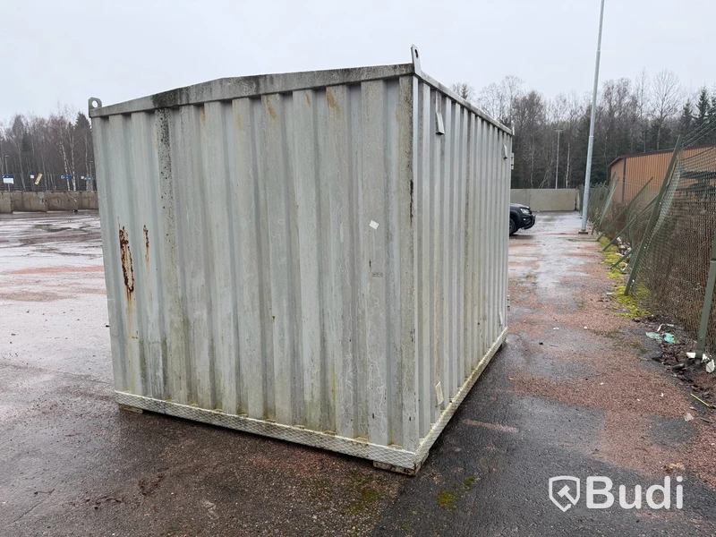 Plåtcontainer, dubbeldörr, innerbelysning, ca 10-ft