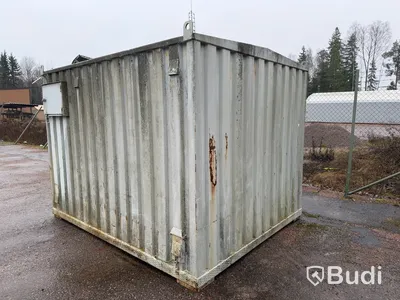 Plåtcontainer, dubbeldörr, innerbelysning, ca 10-ft