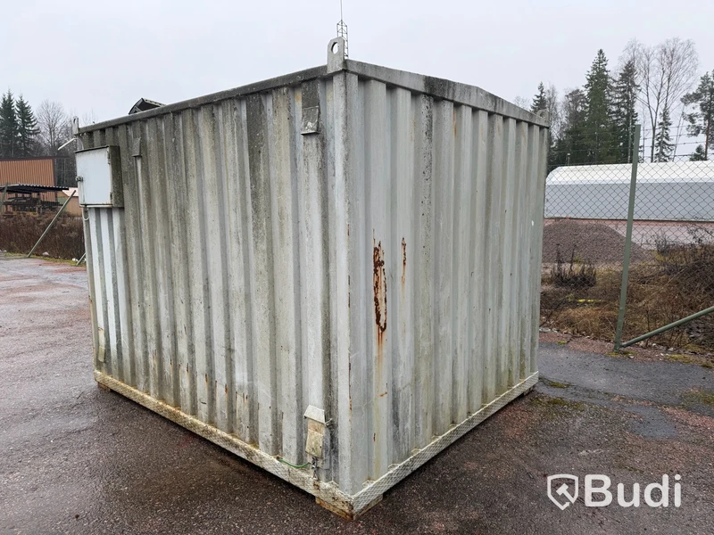 Plåtcontainer, dubbeldörr, innerbelysning, ca 10-ft