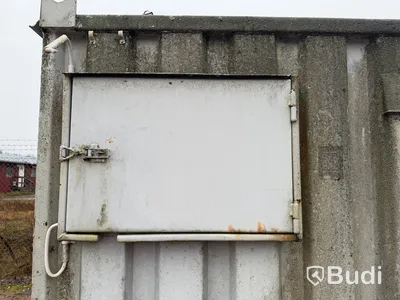 Plåtcontainer, dubbeldörr, innerbelysning, ca 10-ft