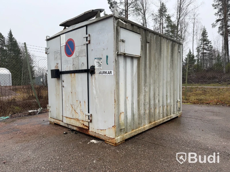 Plåtcontainer, dubbeldörr, innerbelysning, ca 10-ft