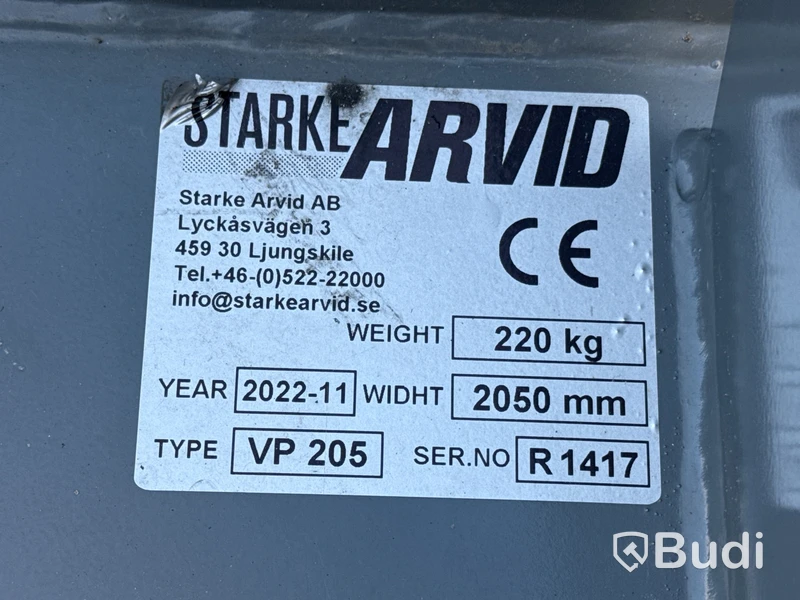Hydraulisk vikplog Starke Arvid VP 205 | 2022