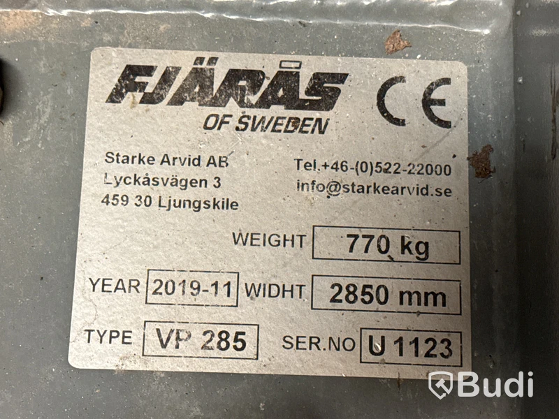 Hydraulisk vikplog Fjärås VP 285 | 2019
