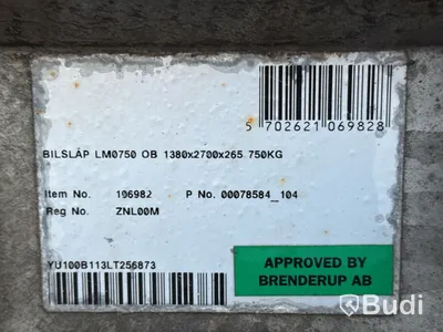 Obromsad släpvagn med tipp Brenderup LM0750 | 2020