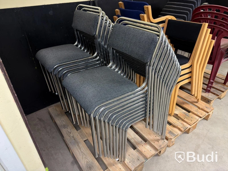 44 stackable chairs