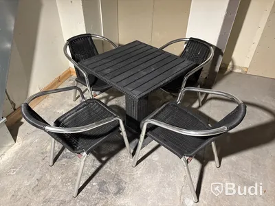 Bord för utomhusbruk, inkl. 4 st. stolar
