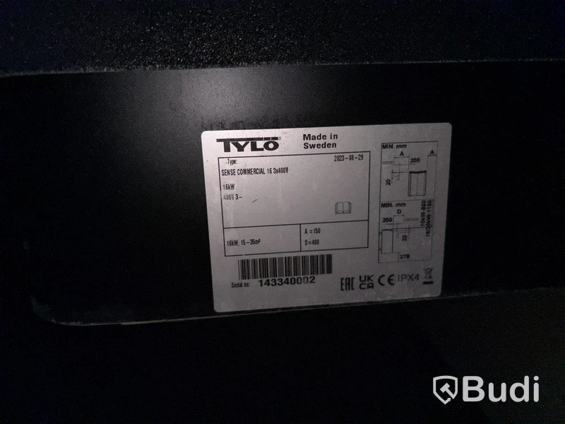 Bastuaggregat Tylö Sense Commercial 16 3x400Y - modell från år 2023