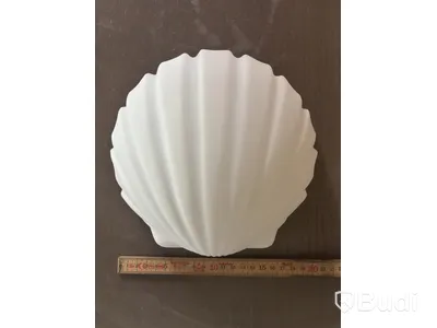 Lampskärm glas snäckformad