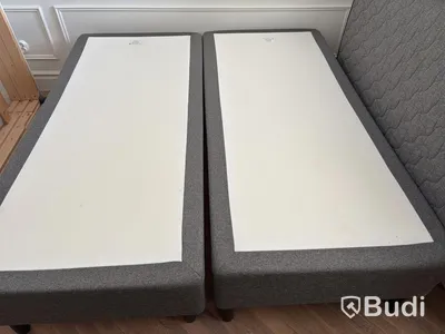 Dubbelsäng inkl brun sängkappa/sängkjol