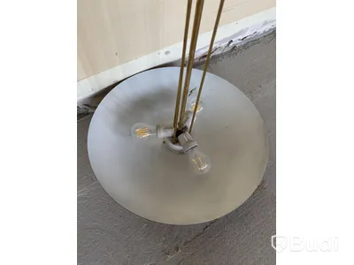 Ceiling lamp J.T KALMÁR, model 7026, brass, 3 lights
