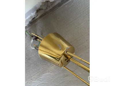 Ceiling lamp J.T KALMÁR, model 7026, brass, 3 lights
