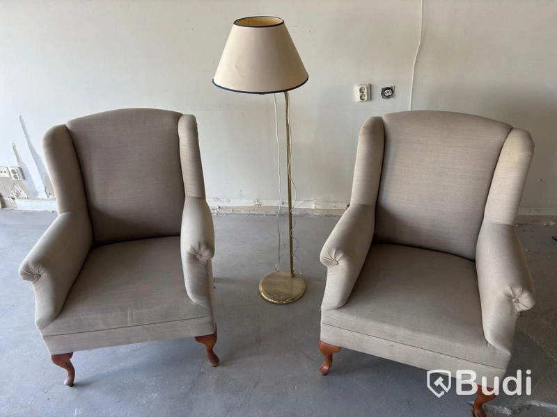 2 st. Fåtöljer inkl. golvlampa