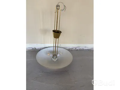 Taklampa  J.T KALMÁR, modell 7026, mässing, 3 ljuskällor