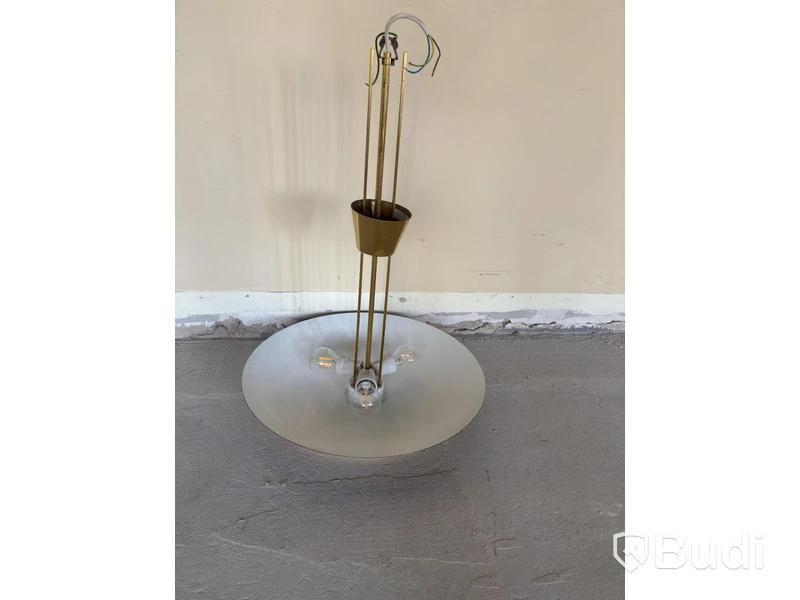 Taklampa  J.T KALMÁR, modell 7026, mässing, 3 ljuskällor