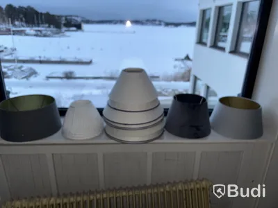 Parti med lampskärmar