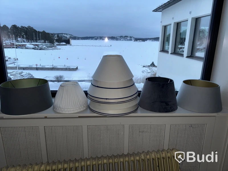Parti med lampskärmar