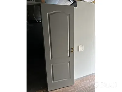 3 st. Innerdörr, gråmålade
