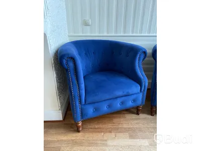 2 st. Fåtöljer, blå