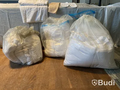 Parti med handdukar, tvättlappar mm