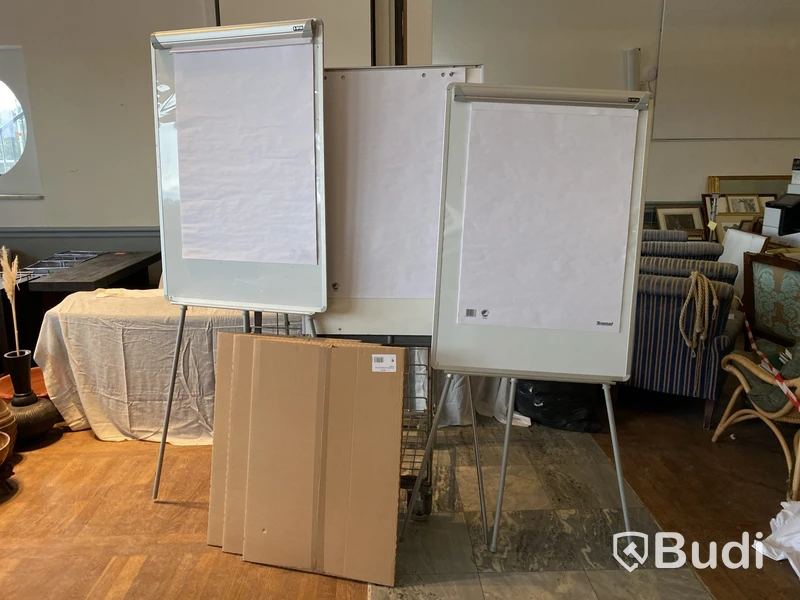 3 st. Whiteboard samt 3 st. pappersblock