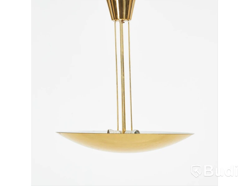 Taklampa  J.T KALMÁR, modell 7026, mässing, 3 ljuskällor