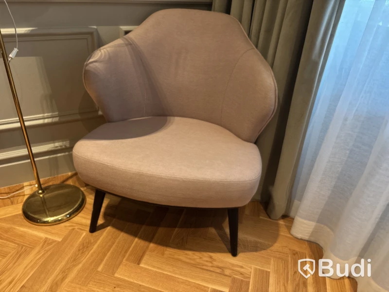 Fåtölj och golvlampa