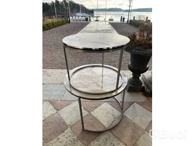 2 st. Soffbord - marmorlaminering