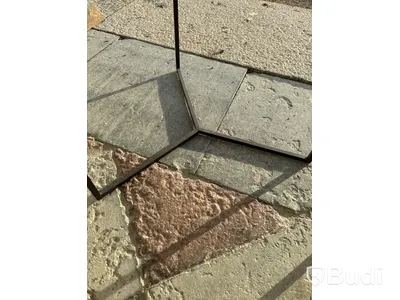 2 st. Soffbord, metall med trämarmorering