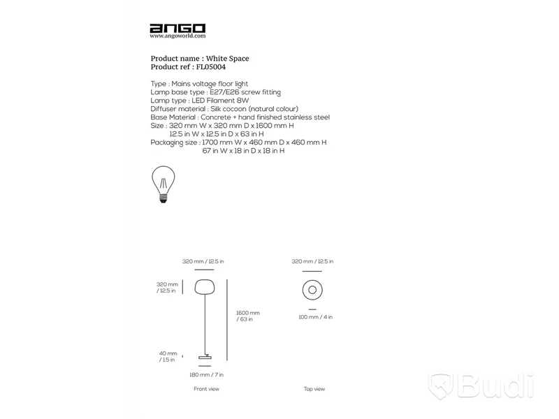 Golvlampa Ango White Space
