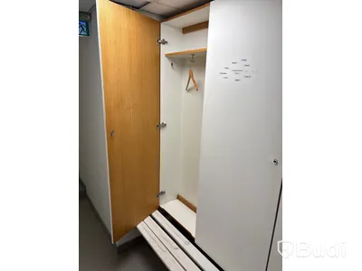 3 st. skåp med sittbänk