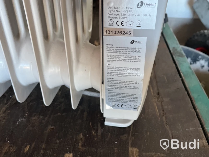 2 st oljefyllda radiatorer Eligent, 800W