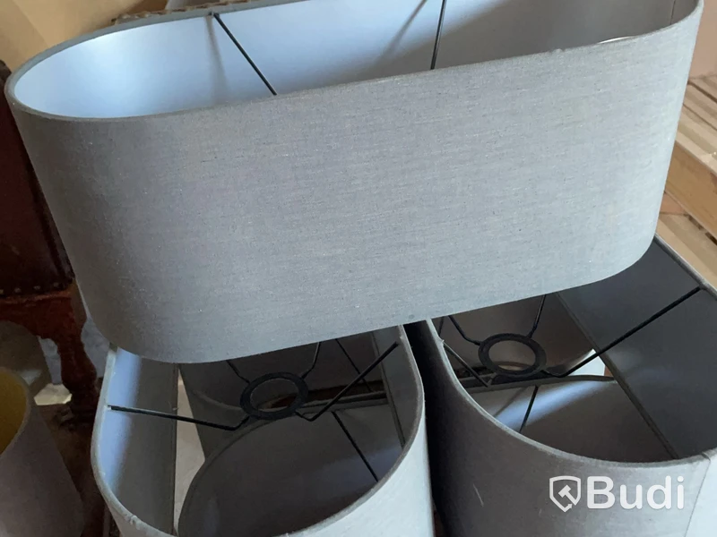Lampshades, set of 5, gray