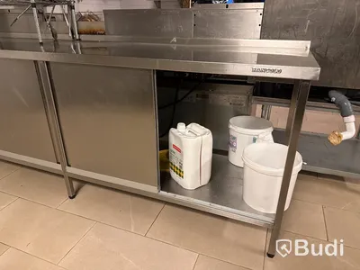Rostfri bänk med skjutdörrar Rancold | 250x65x90 cm