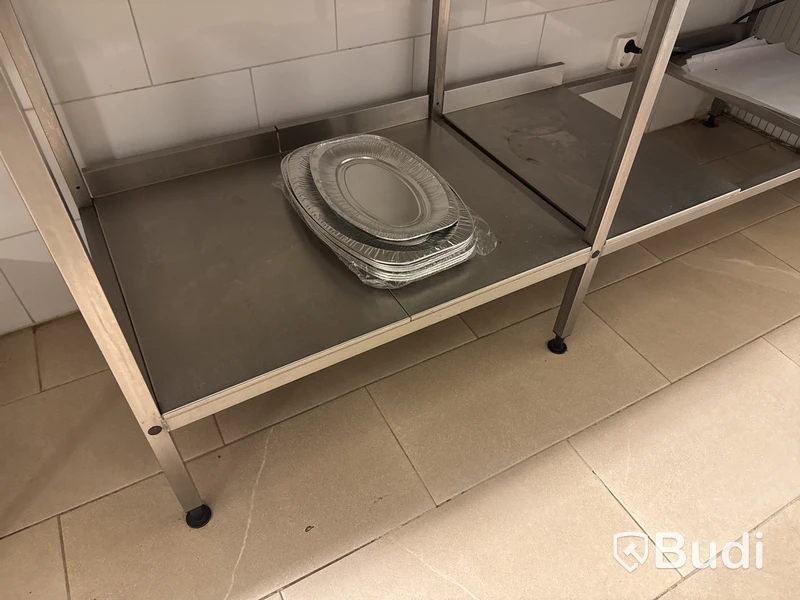 Rostfri bänk med utdragslåda | 265x65x90 cm