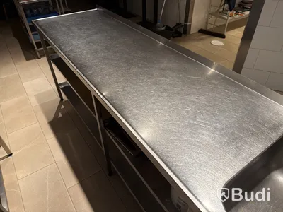 Rostfri diskbänk med ho | 250x66x91 cm