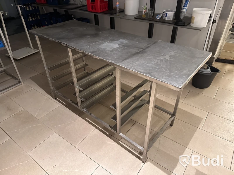 Rostfri diskbänk | 160x56x86 cm